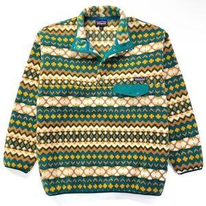 PATAGONIA Synchilla Snap-T Fleece Pullover Cliff Arbor Green Men’s Size Large